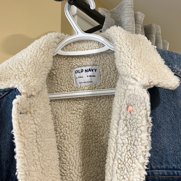 Old Navy Sherpa Jean Jacket size L TALL - Picture 2 of 5